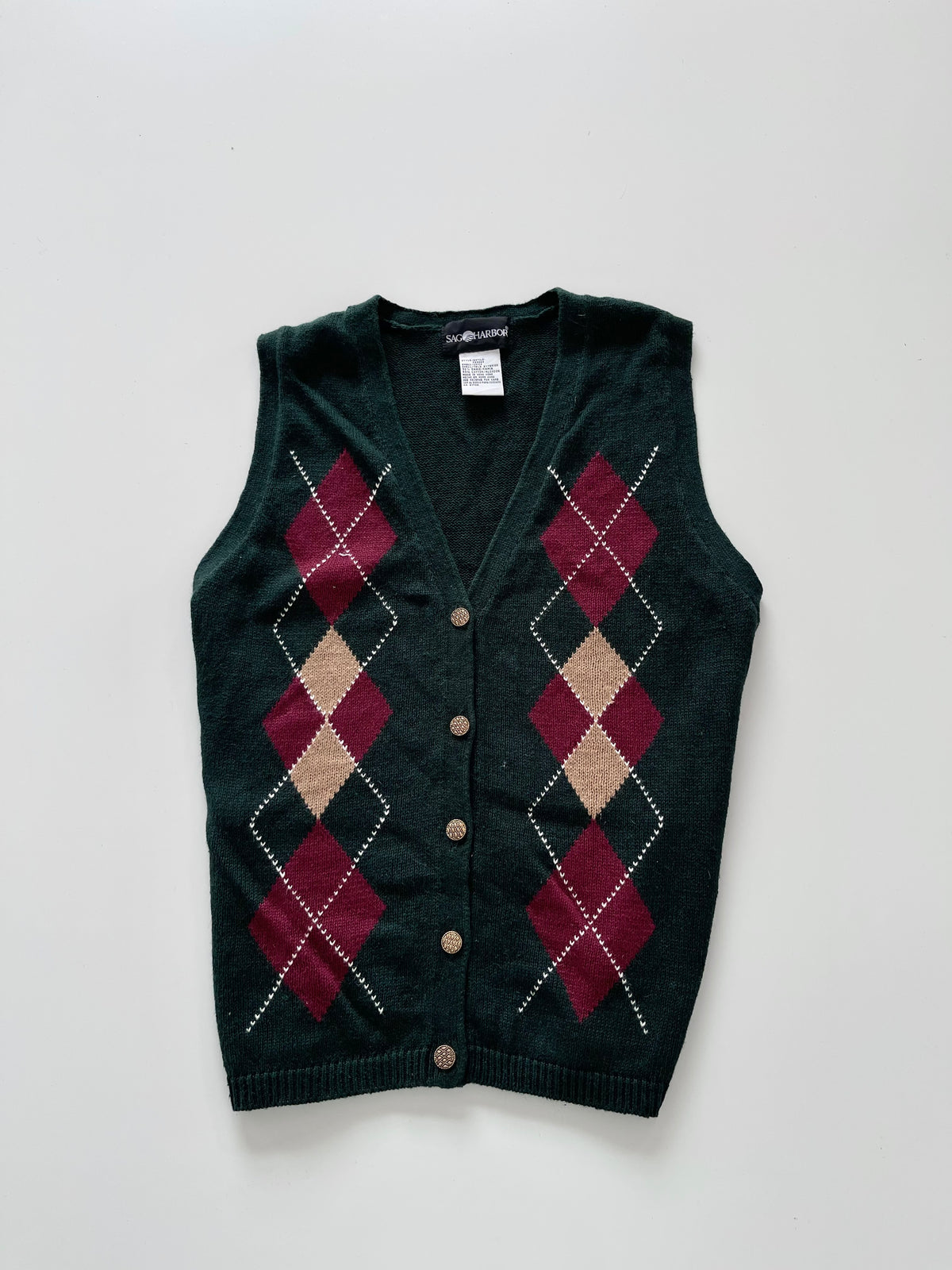 Sag Harbor Pinterest Vest Sweater-Bust 40