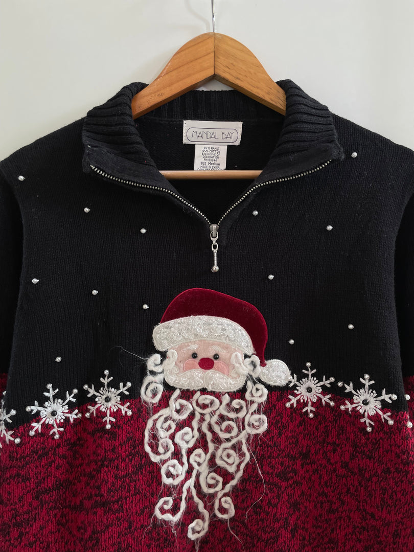 Mandal Bay Embroidered Christmas Sweater-Bust 42