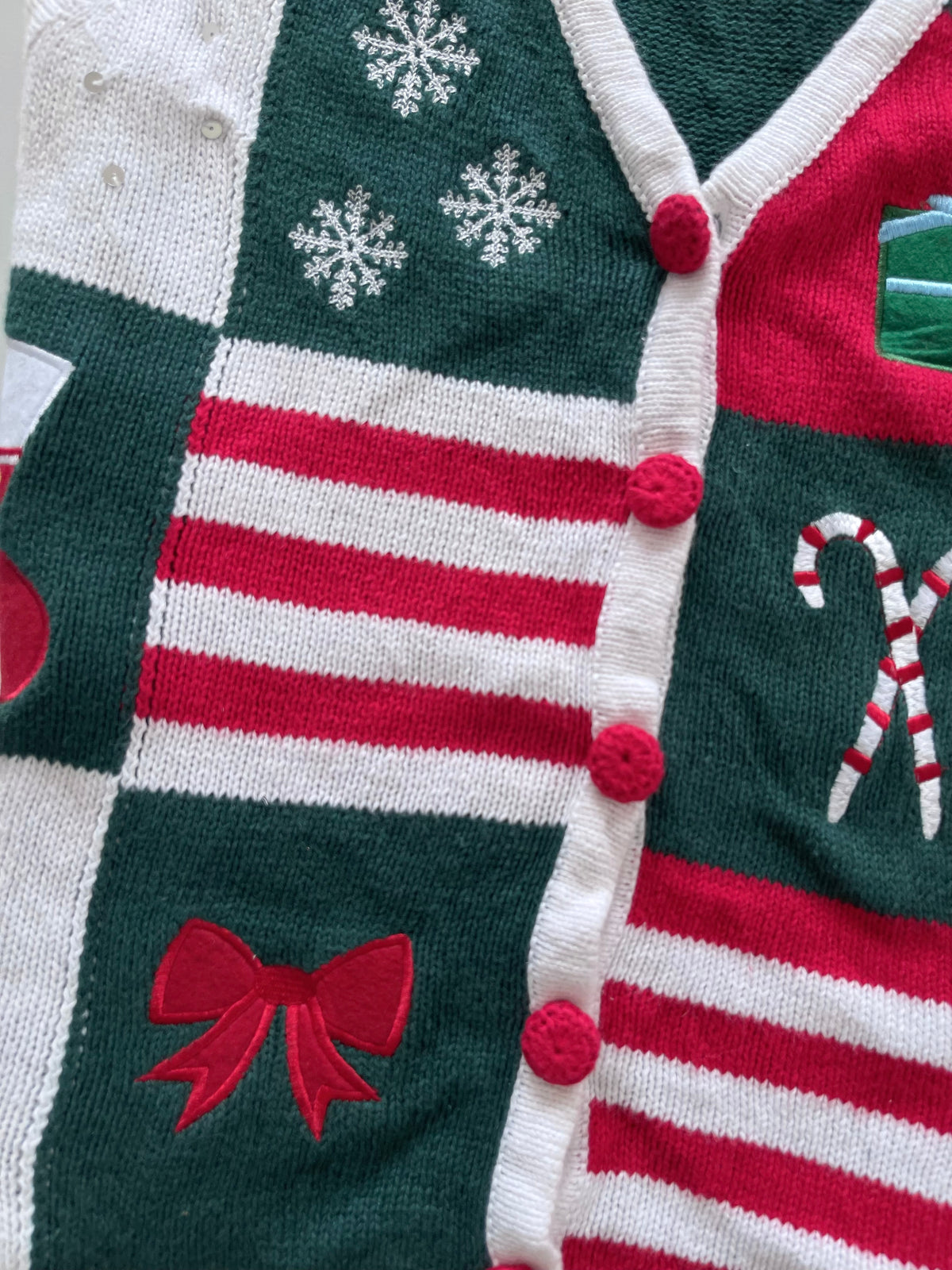 Holiday Editions Embroidered Christmas Vest Sweater-Bust 42