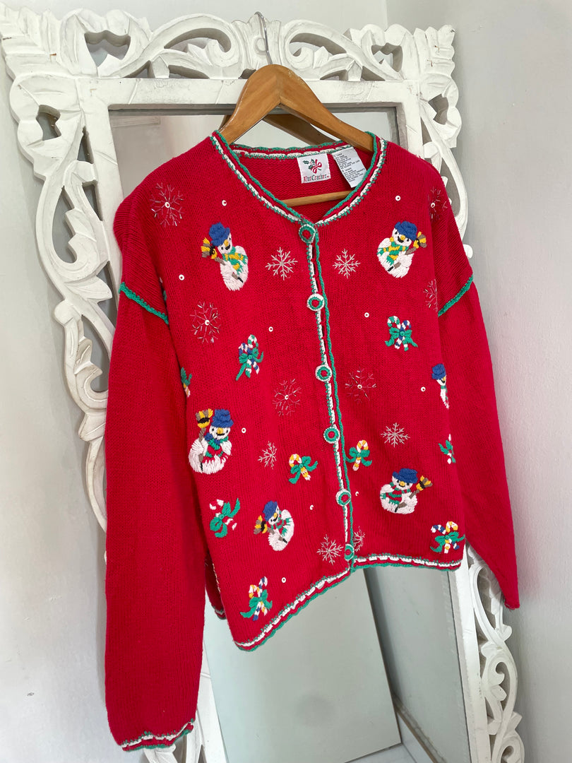 Nut Cracker Embroidered Christmas Sweater-Bust 46
