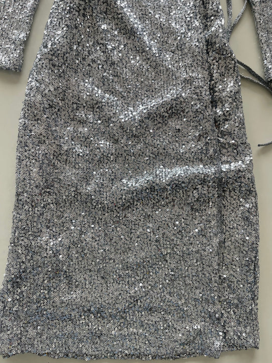Sequin Wraparound Dress-Bust 36 to 38