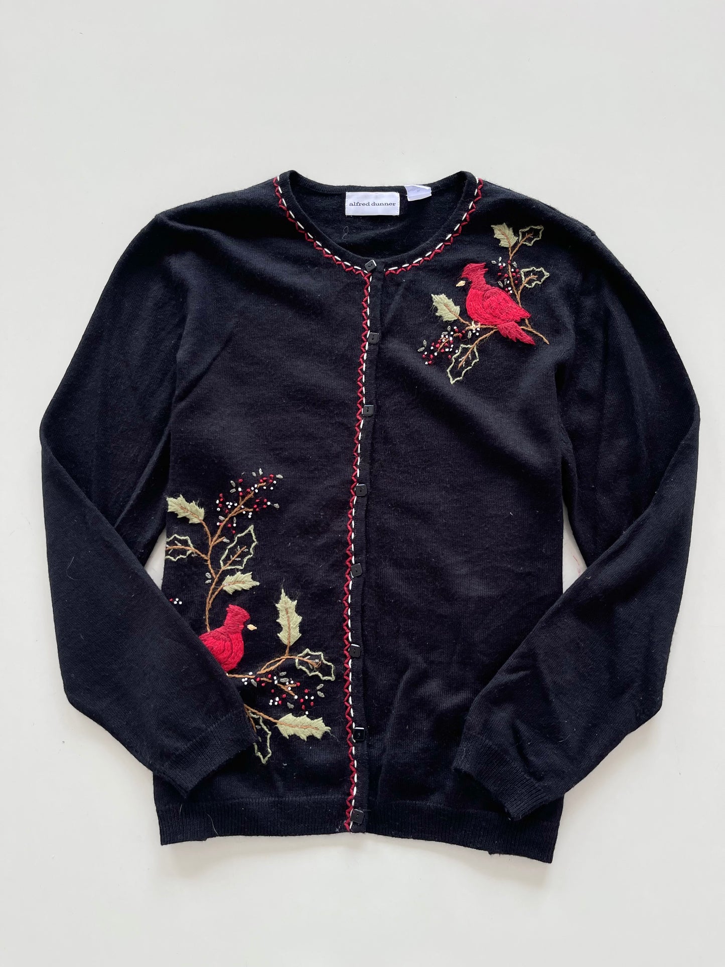 Alfred Dunner Vintage  Embroidered Sweater-Bust 46