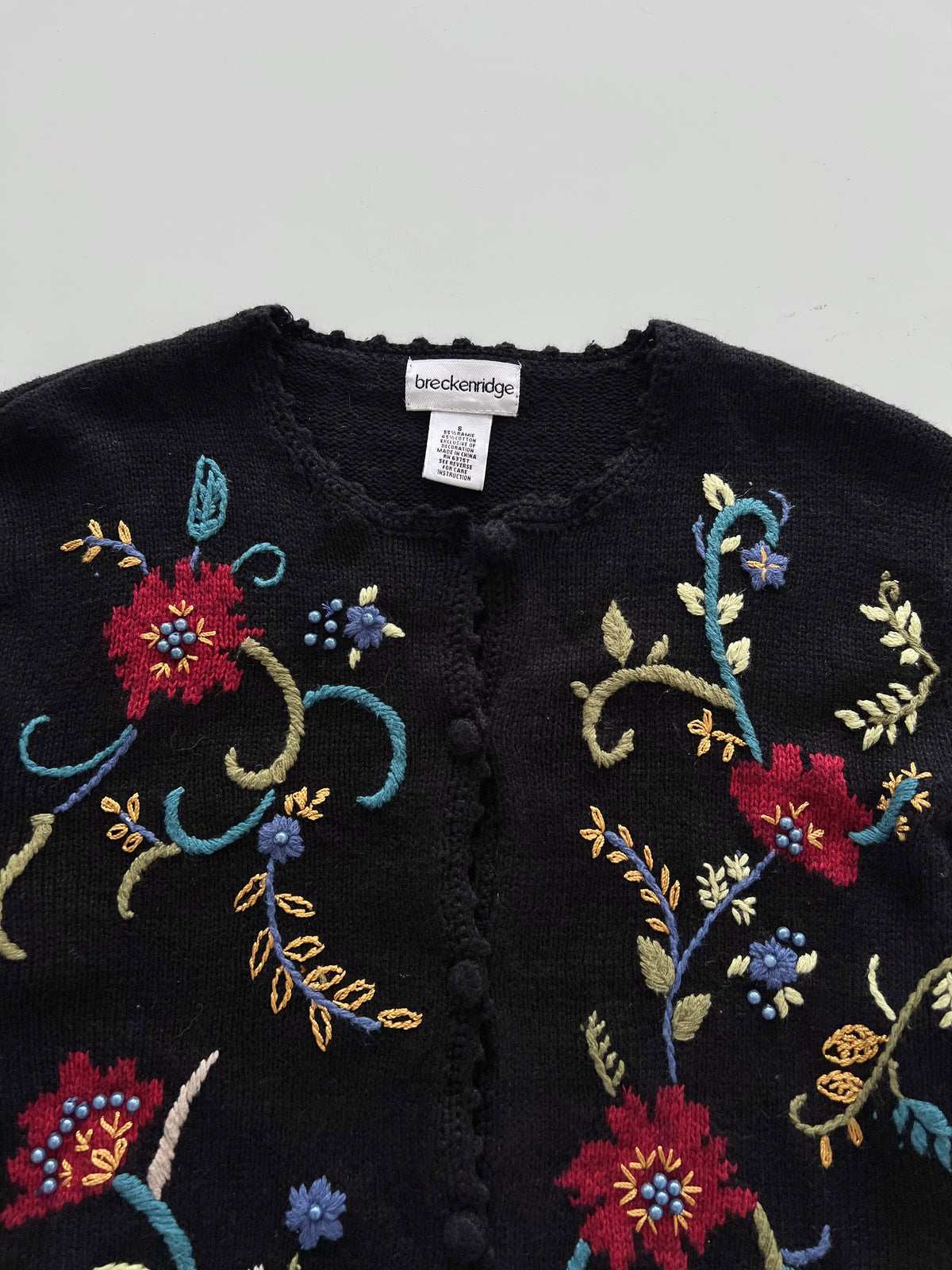 Breckenridge Embroidered Sweater-Bust 42