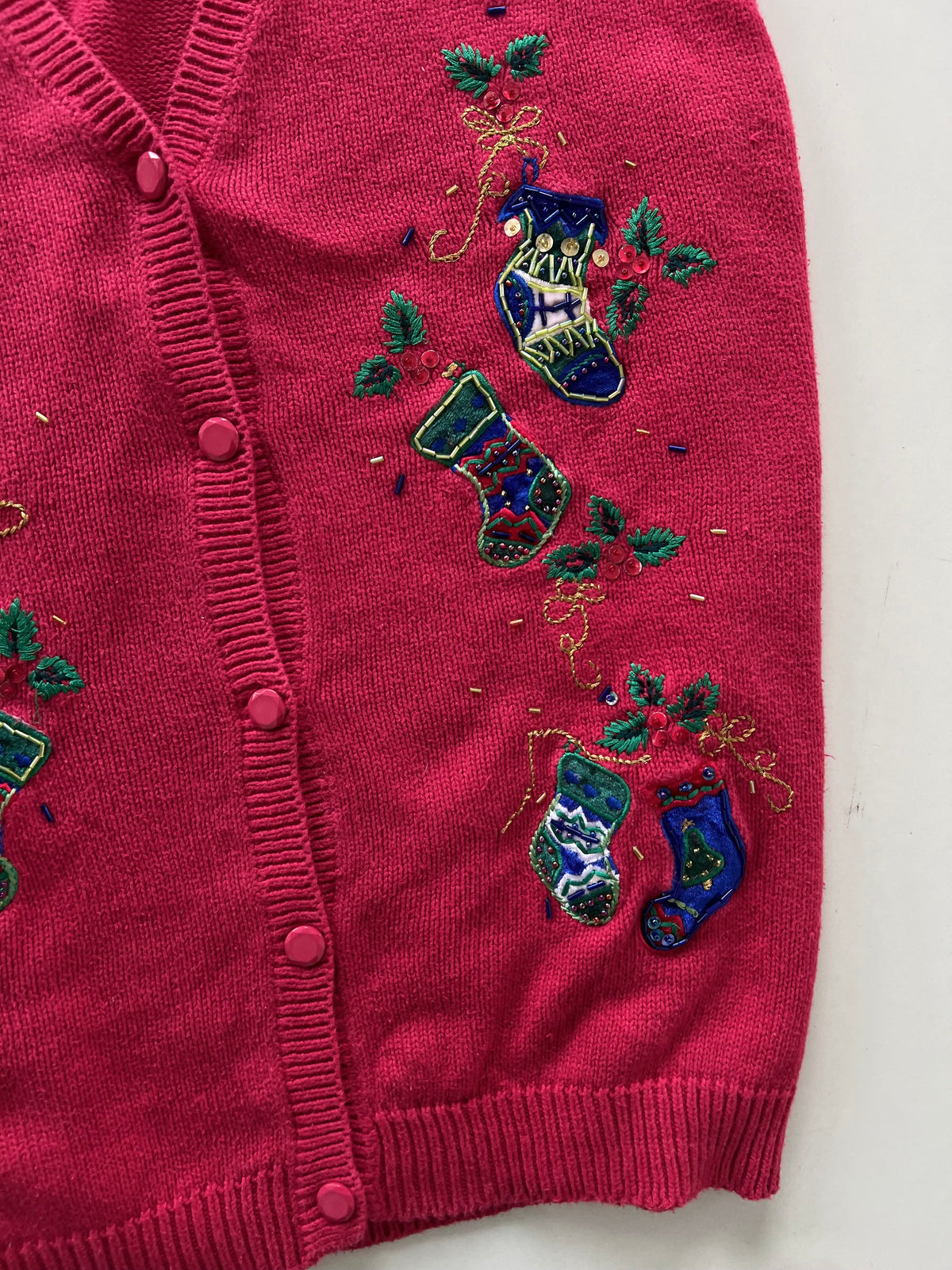 Tabi International Christmas Embroidered Vest Sweater-Bust 50