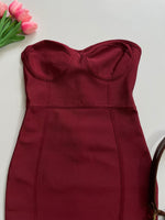 Load image into Gallery viewer, Maroon Tube Dress-Bust 30 to 32
