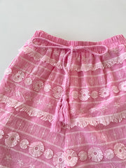 Cotton Embroidered Shorts-Waist 26 to 30