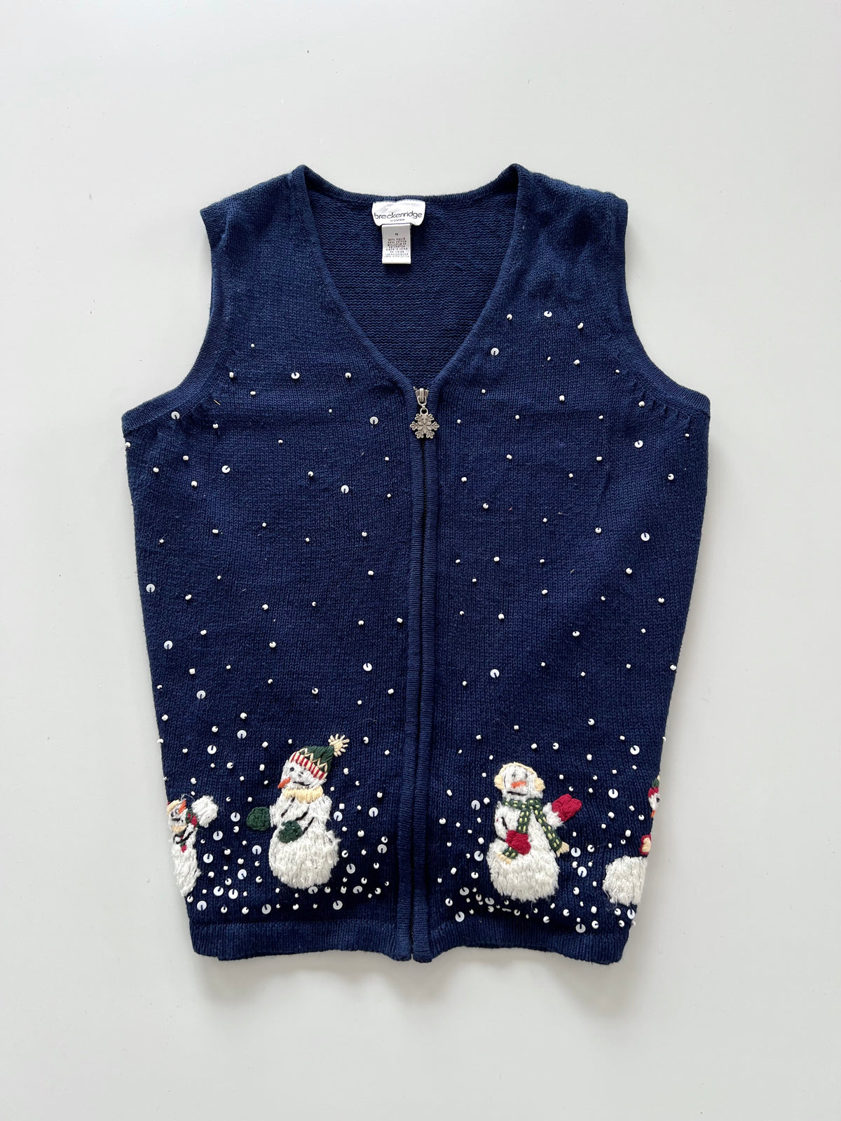 Breckenridge Embroidered Christmas Sweater Vest-Bust 44
