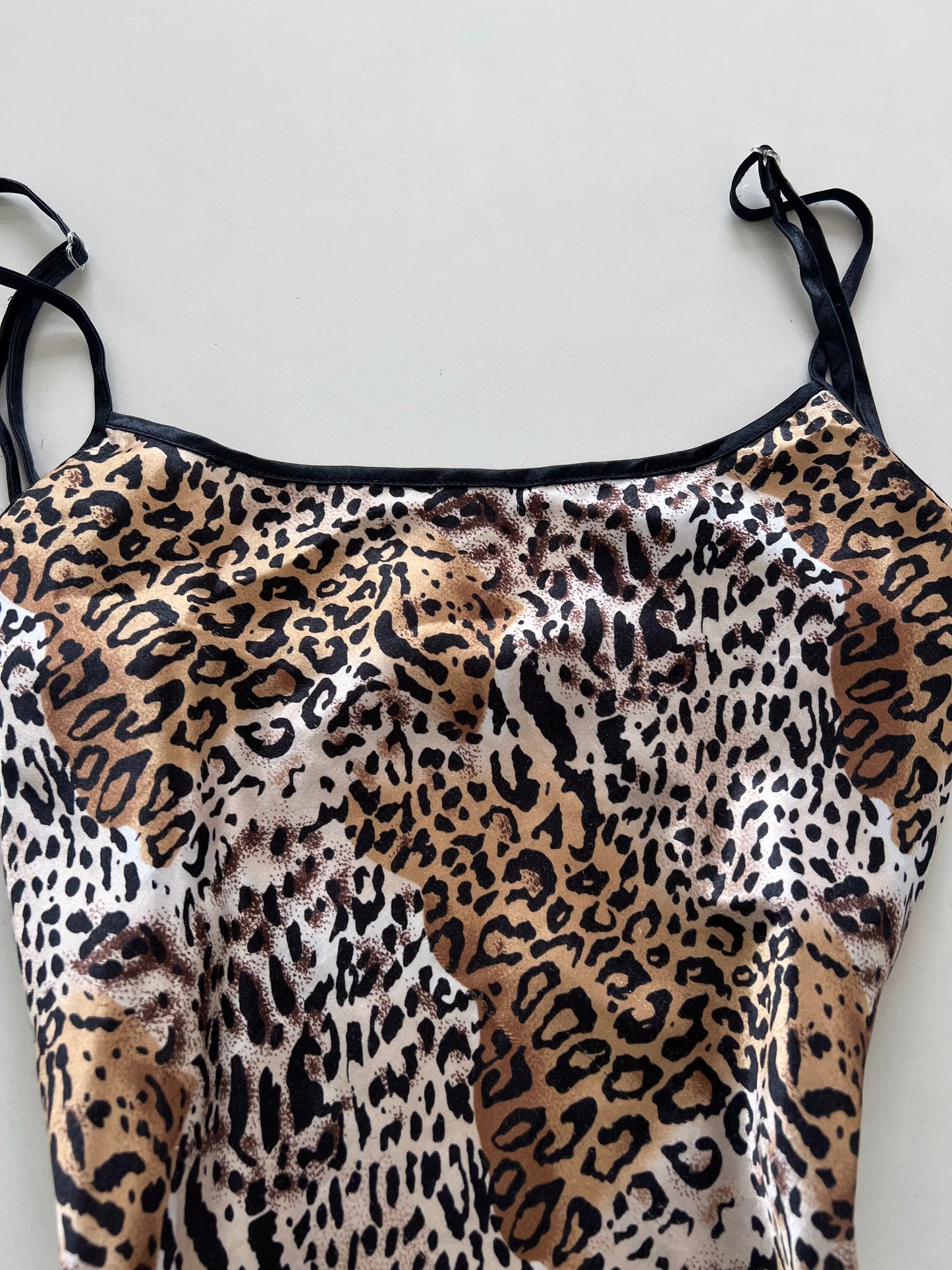 Animal Print Satin Slip Dress-Bust 42