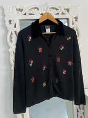 Embroidered Christmas Sweater-Bust 40