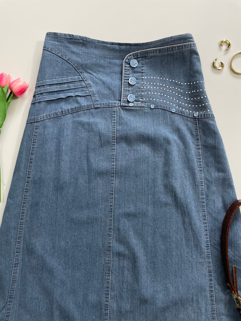 Vintage Denim Skirt-Waist 36