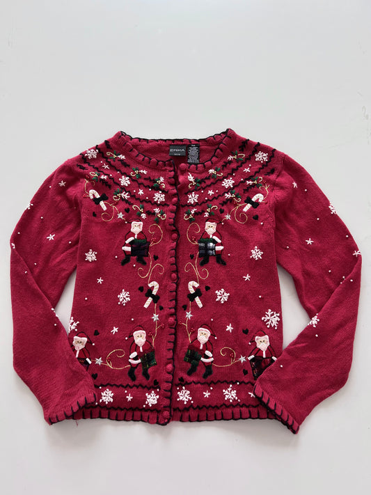 Erika Embroidered Christmas Sweater-Bust 40