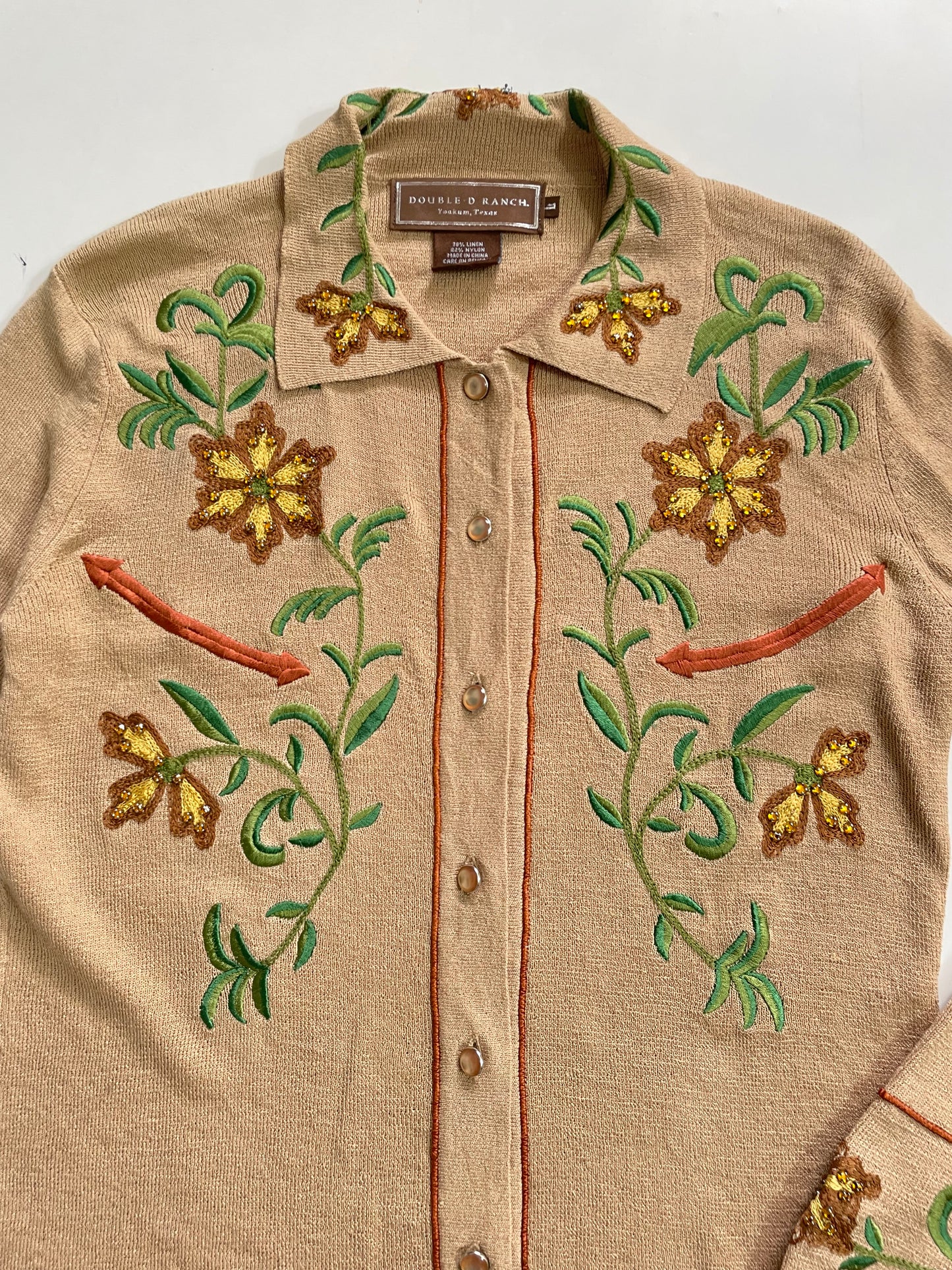 Double D Ranch Embroidered Sweater - Bust 34 to 38