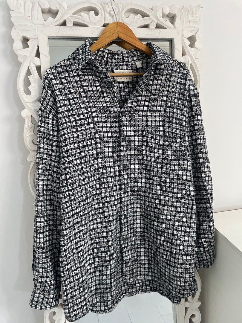 Thick Tweed Shirt-Chest 48