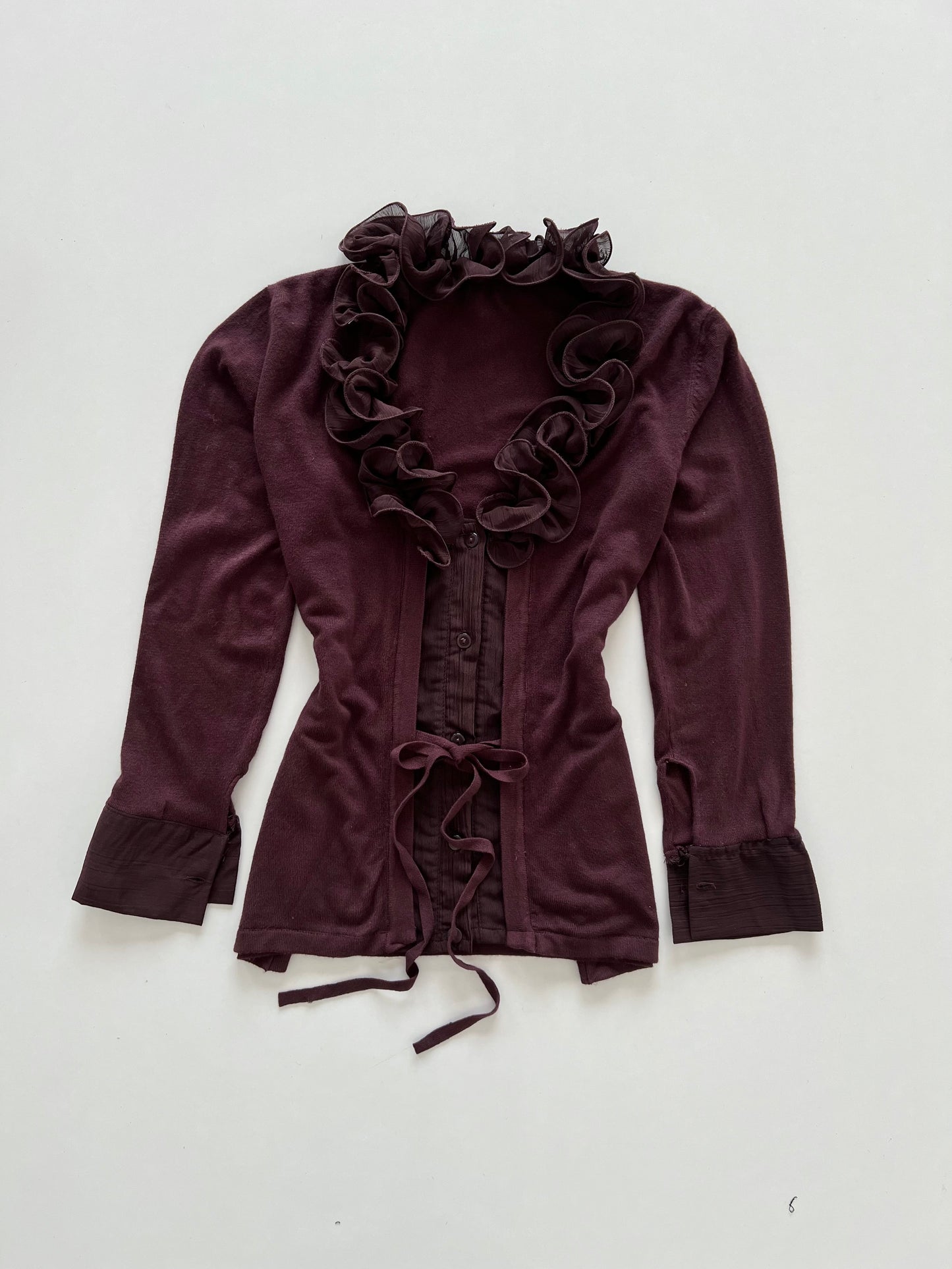 Vintage Ruffle Top-Bust 36 to 38