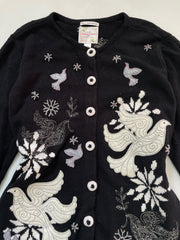 Christopher & Banks Hand Embroidered Christmas Sweater-Bust 52