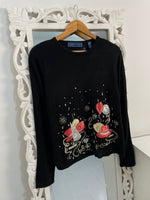 Load image into Gallery viewer, Karen Scott Embroidered Sweater-Bust 44