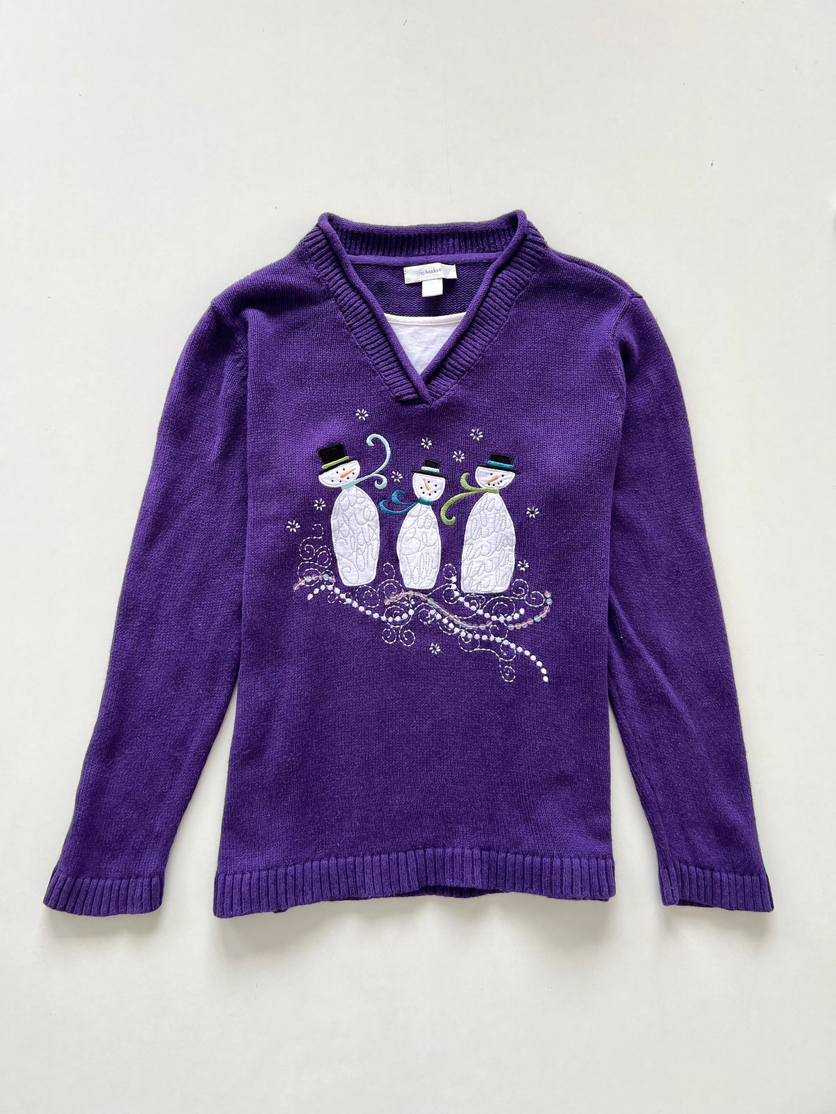 Cj Banks Embroidered Christmas Sweater-Bust 44