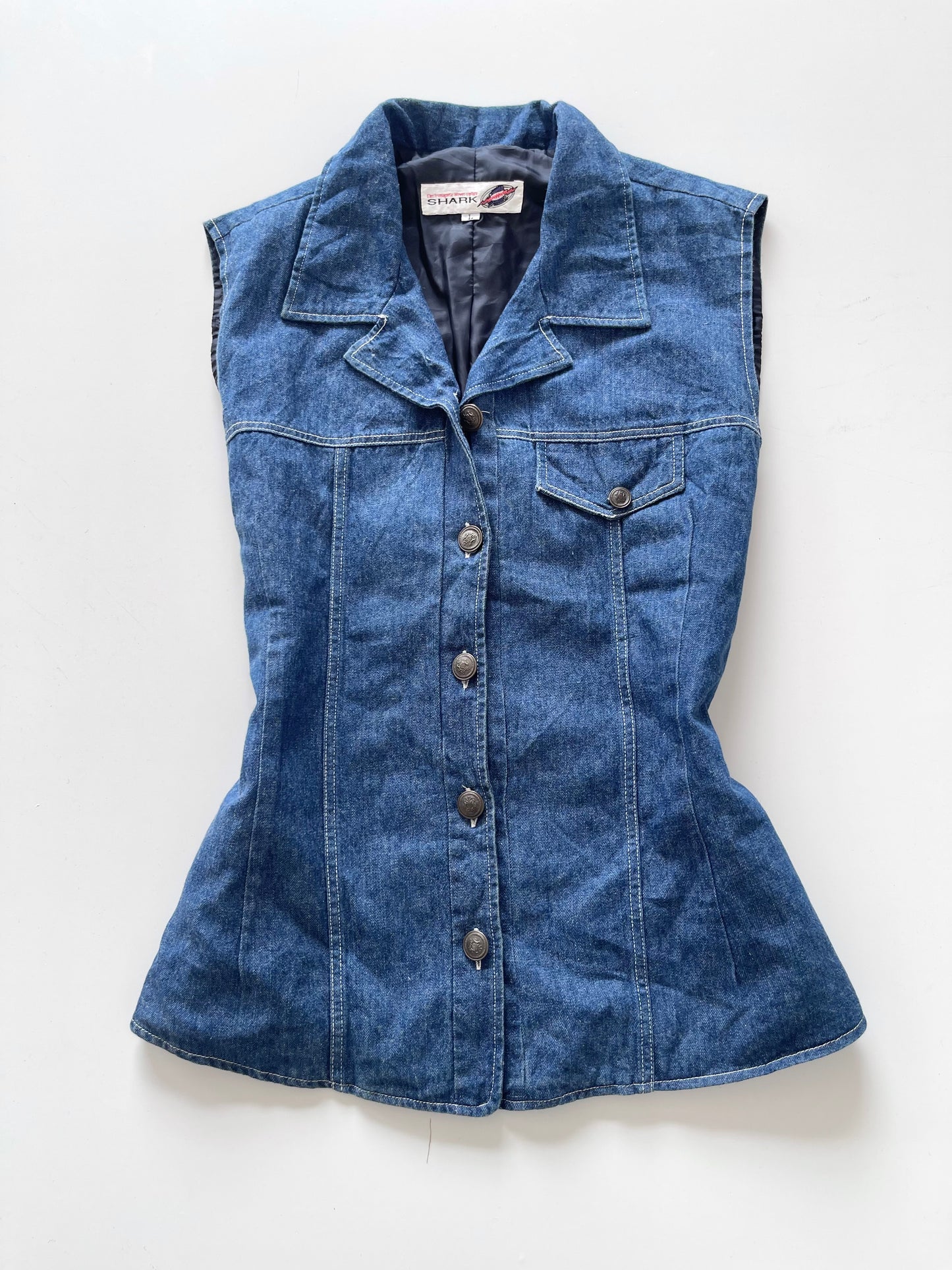 Shark Denim Jacket-Bust 40