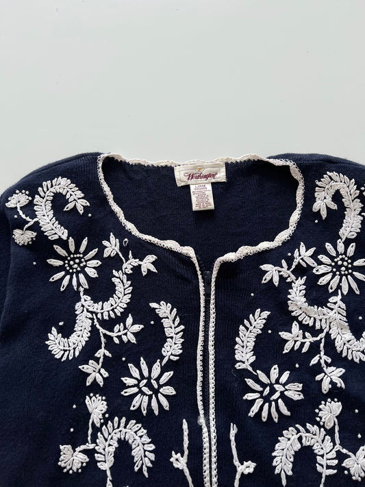 Horthingtin Embroidered Vest Sweater-Bust 48
