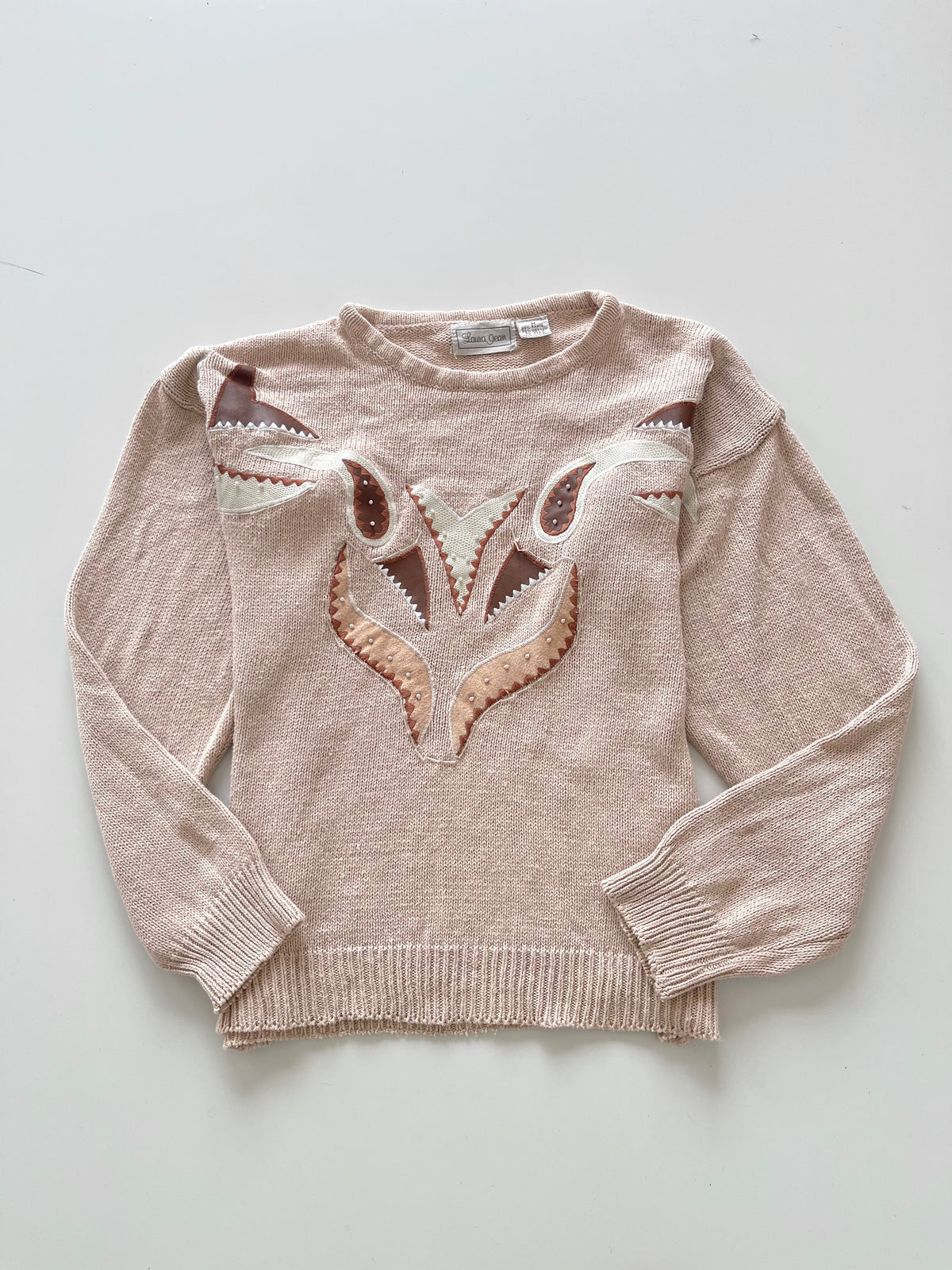 Laura Lean Hand Embroidered Sweater-Bust 40