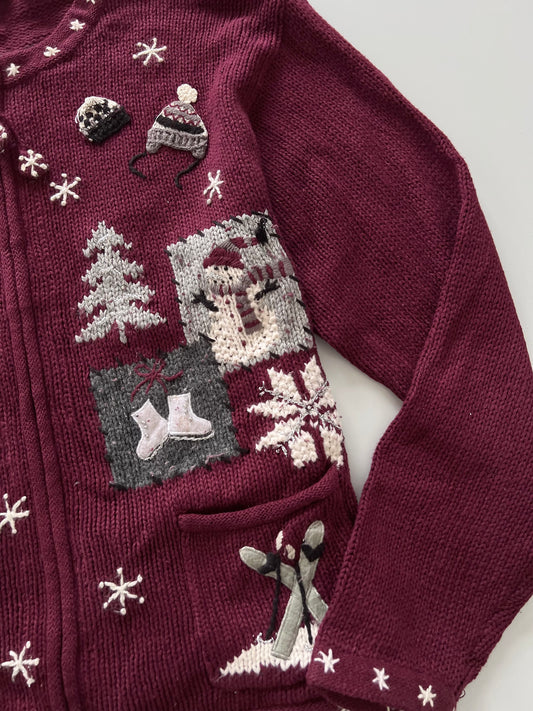 Croft&Barrow Christmas Zip Up Sweater-Bust 46