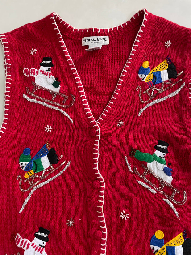 Victoria Jones Christmas Sweater Vest-Bust 46