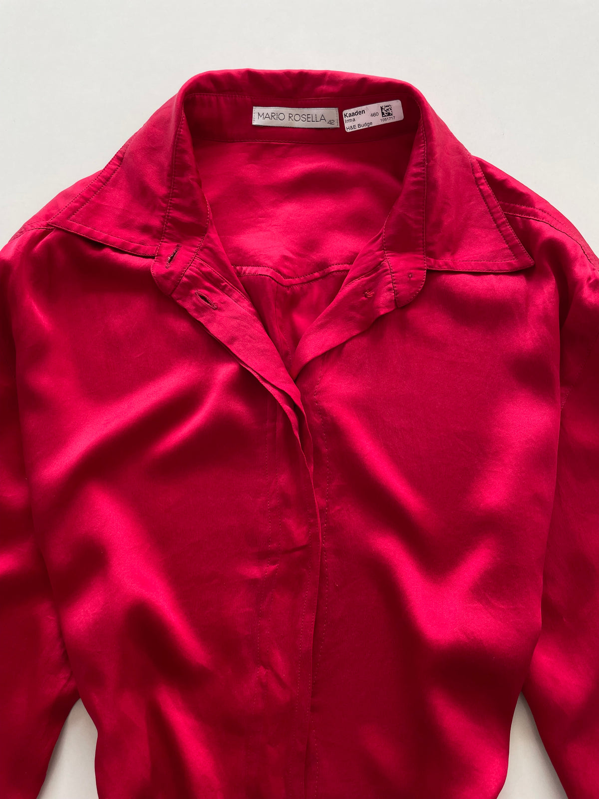 Mario Rosella 100%Silk Vintage Shirt-Bust 46