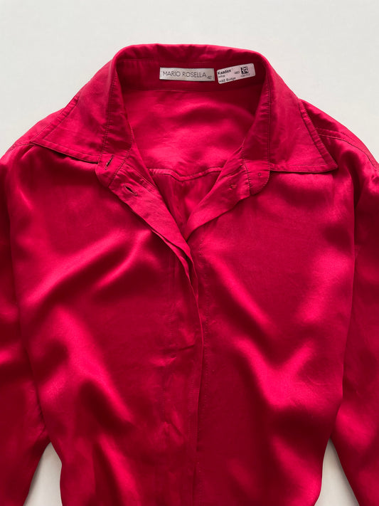Mario Rosella 100%Silk Vintage Shirt-Bust 46