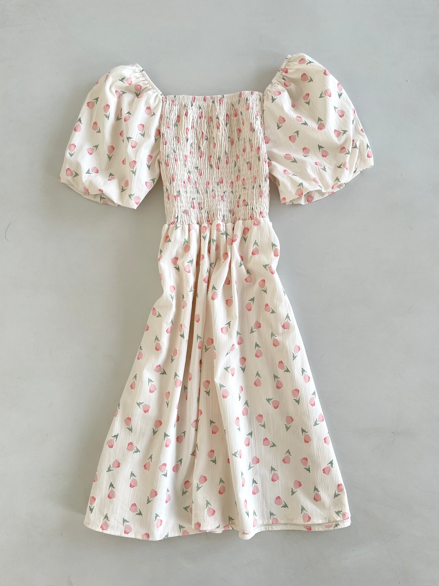 Cherry Blossom Smocked Dress -Bust 30 to 32