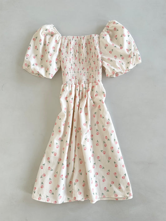 Cherry Blossom Smocked Dress -Bust 30 to 32