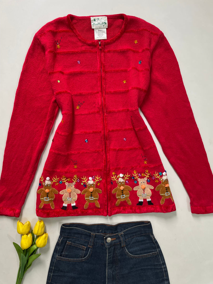 The Quacker Factory Christmas Sweater-Bust 38