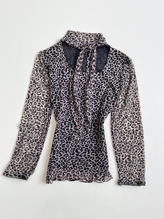 Animal Print Vintage Top-Bust 34 to 36