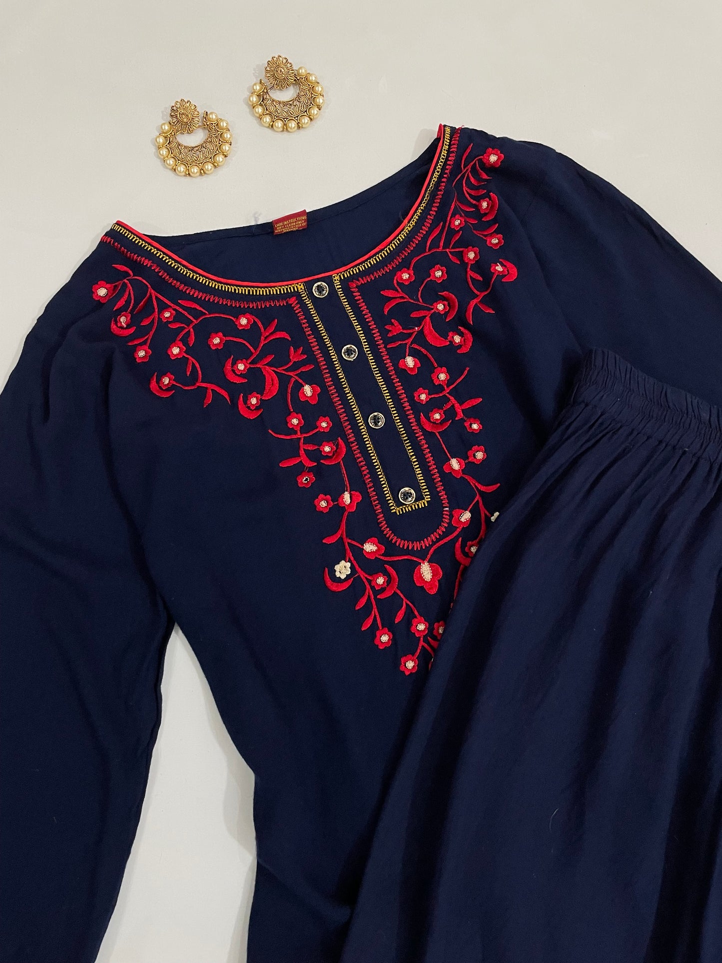 Embroidered Kurta-Bust 36 Waist 28 to 34