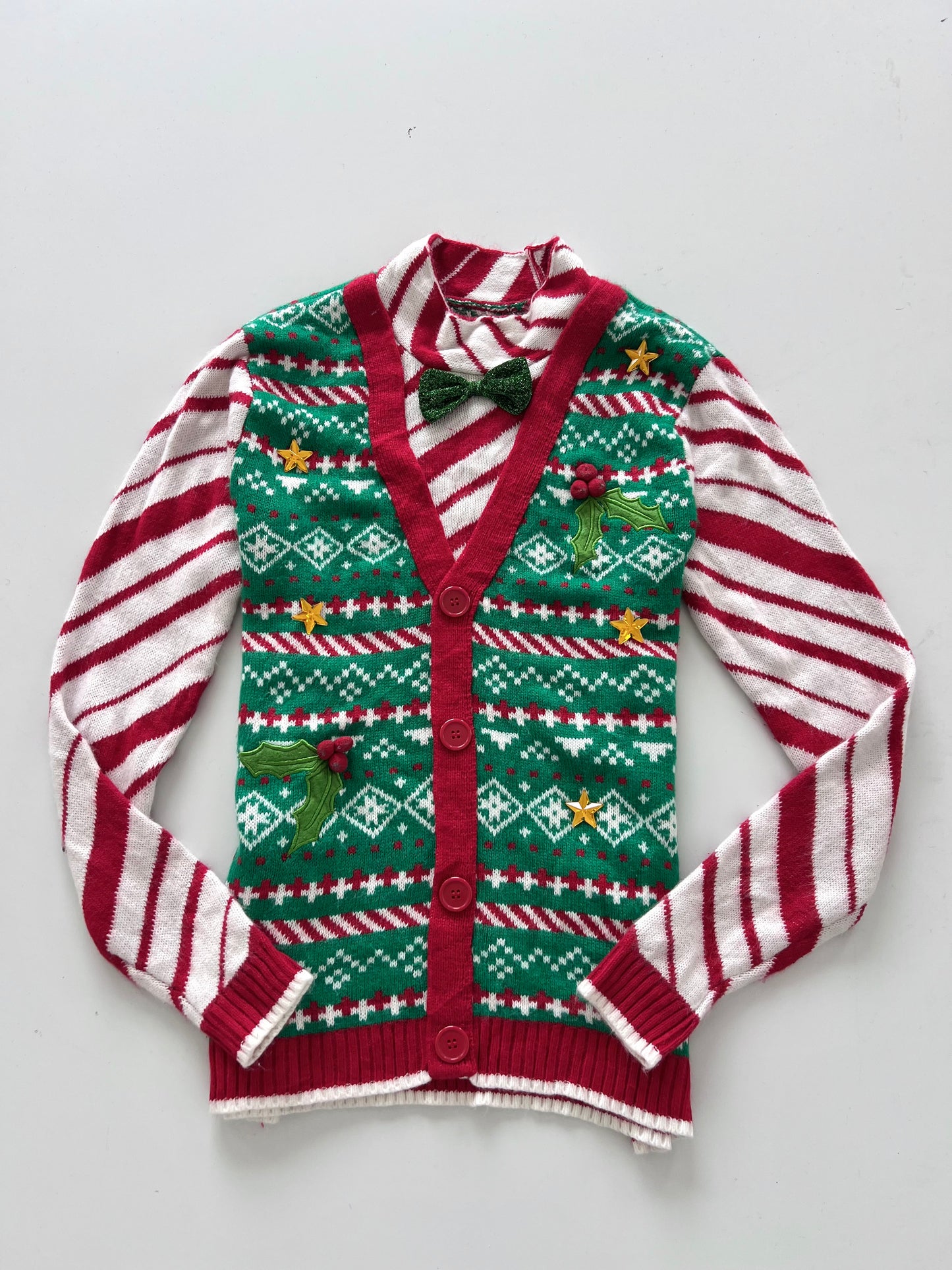 Embroidered Christmas Sweater-Bust 40