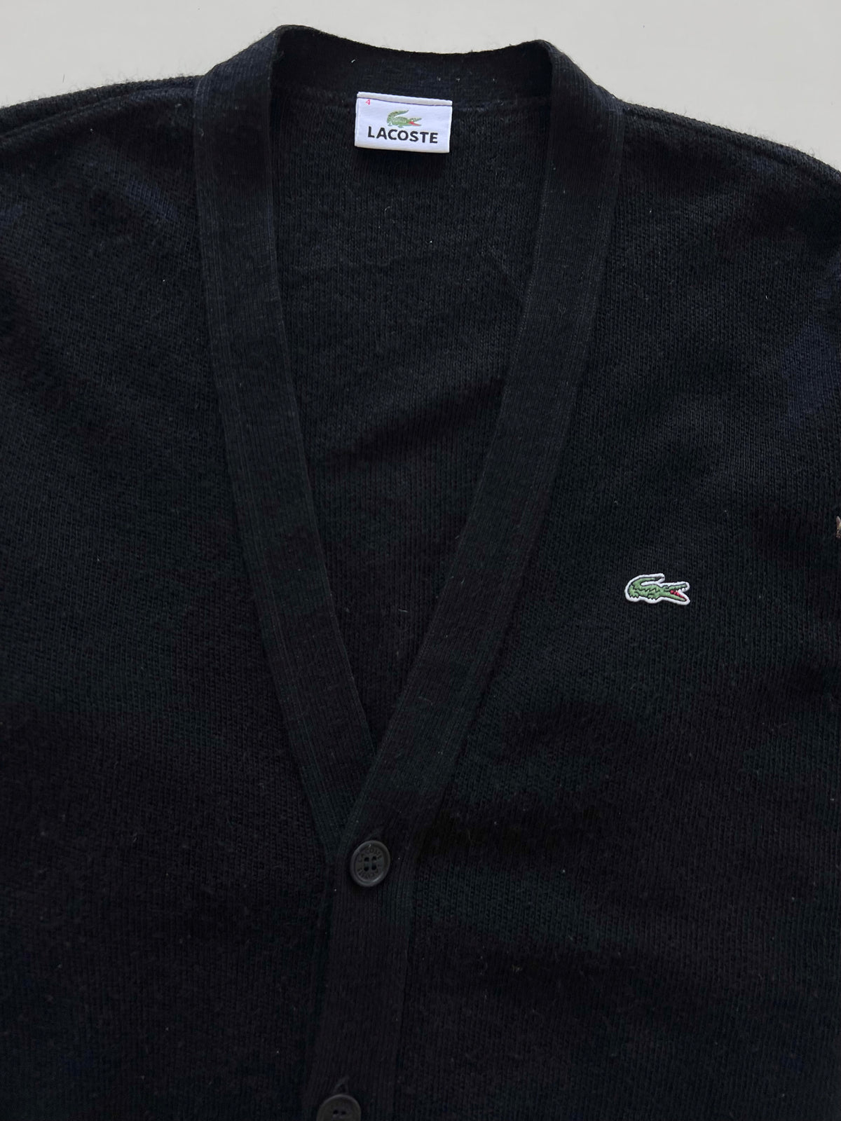 Lacoste 51% Wool Vintage Cardigan-Bust 48