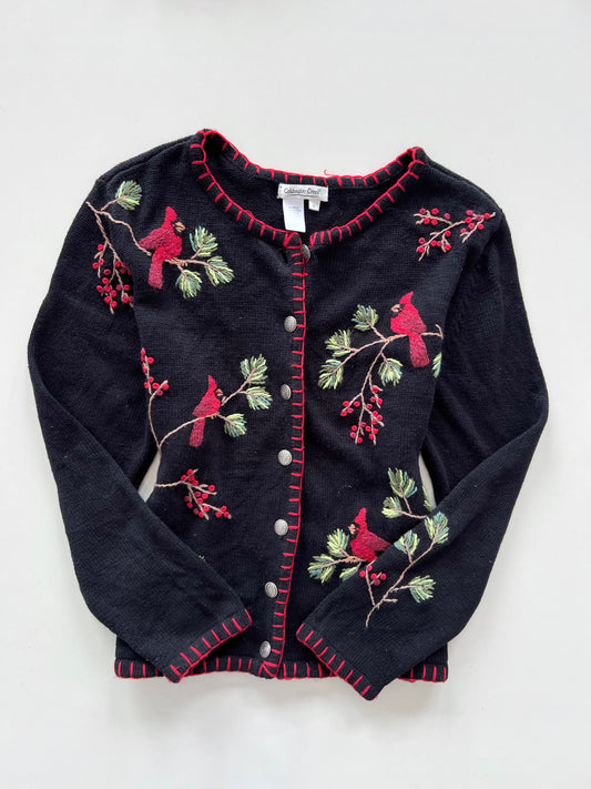 Coldwater Creek Hand Embroidered Vintage Sweater-Bust 42
