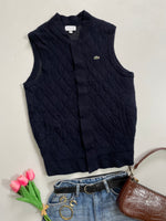 Load image into Gallery viewer, Lacoste Very Thick Midnight Blue Sweater Vest - Bust 34 to 38
