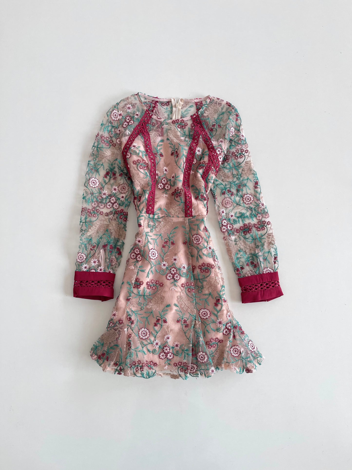 Vintage Embroidered Dress-Bust 34