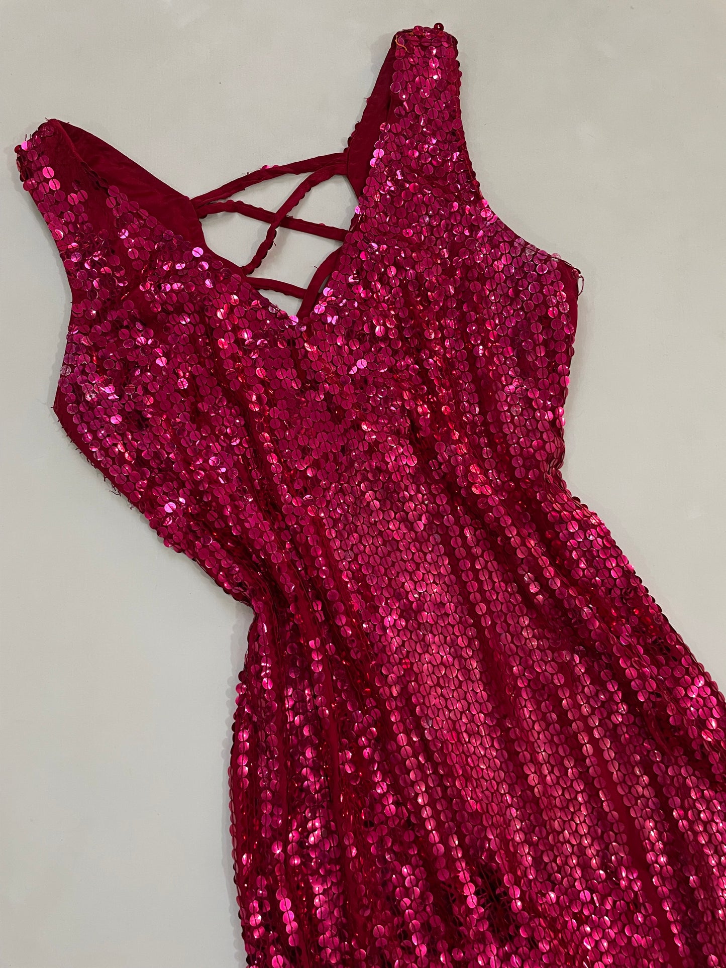 Sequins Slit Dress-Bust 36
