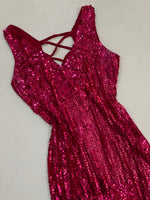 Load image into Gallery viewer, Sequins Slit Dress-Bust 36
