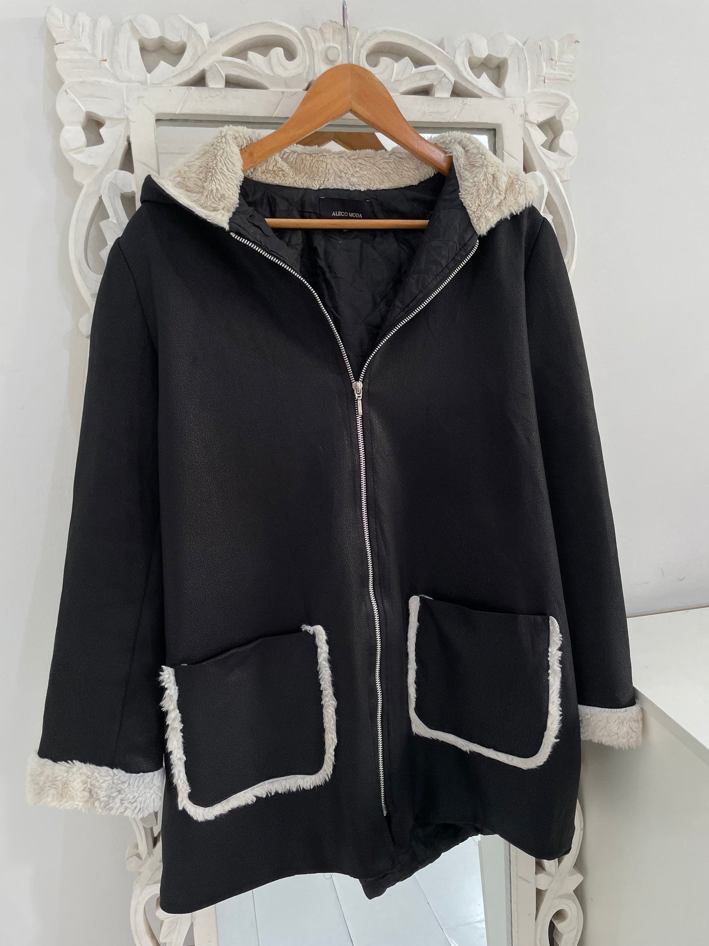 Aleco Moda Vintage Thick Sherpa Coat-Chest 46