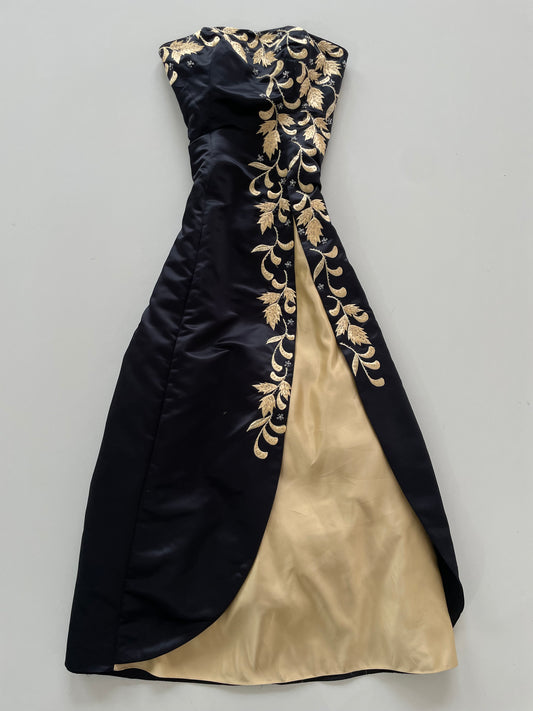 Niente Embroidered Tube Vintage Dress-Bust 34