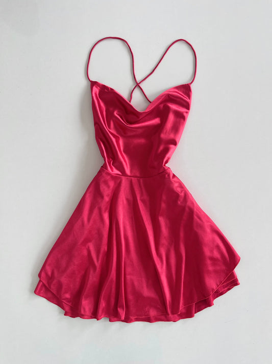 Satin Backless Dress-Bust 32 to 34