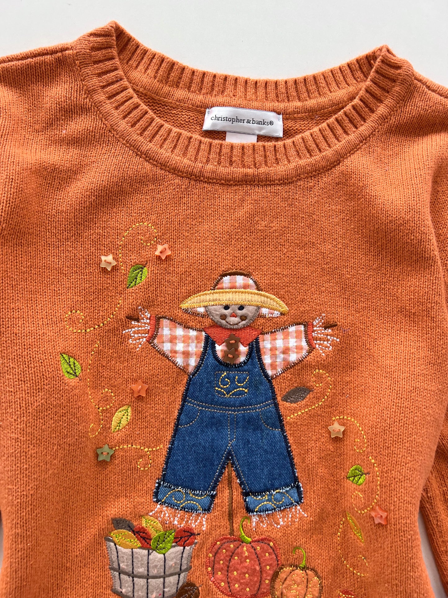 Christopher & Banks  Embroidered Christmas Sweater-Bust 40