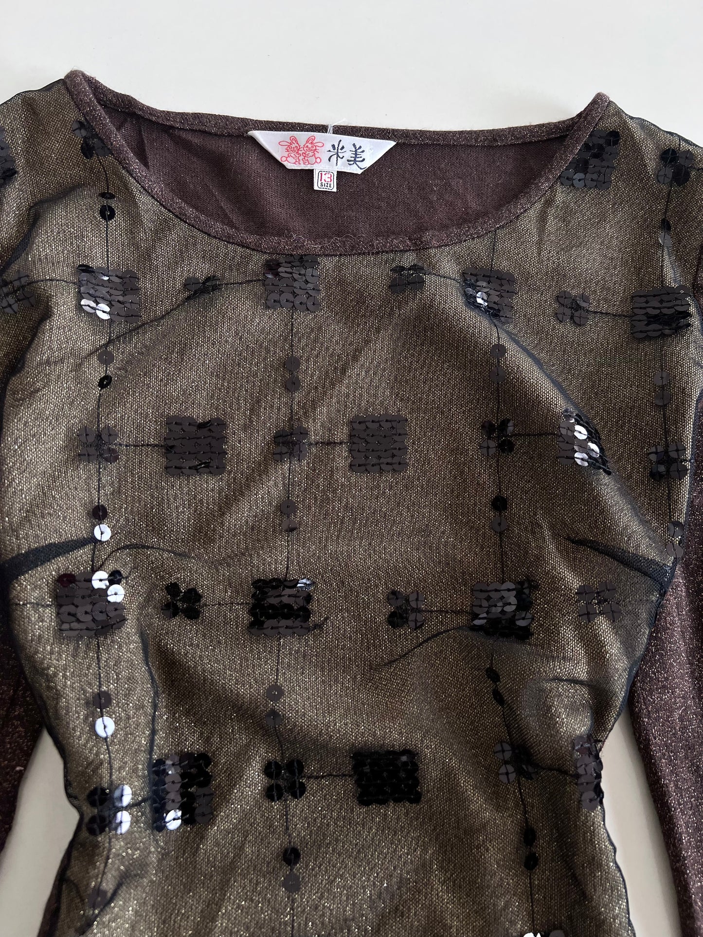 Y2k Sequin Top-Bust 38 to 40