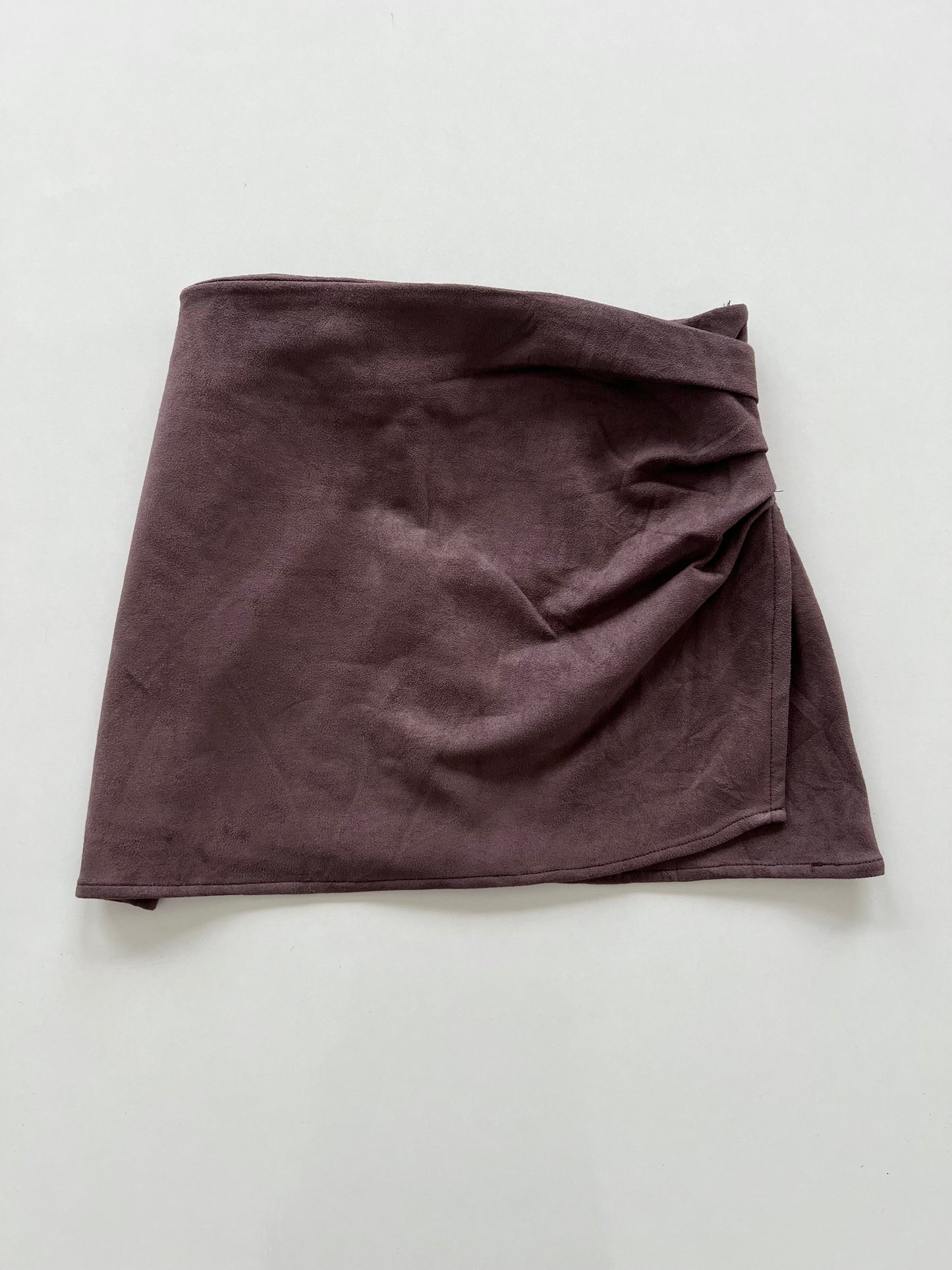 Ruched Suede Skirt-Waist 32