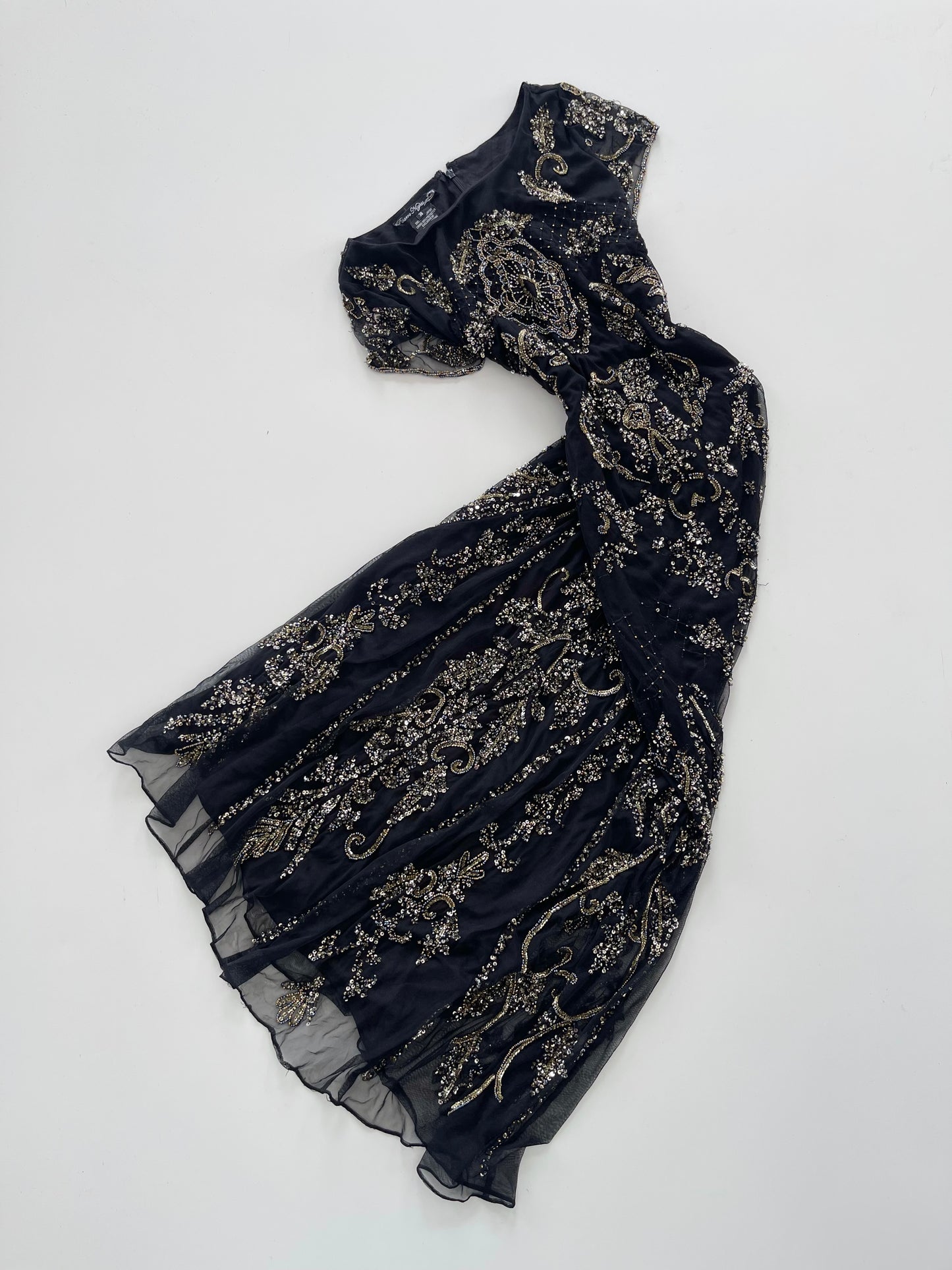 Pisarro Nights Heavily Embroidered Dress-Bust 38 to 40
