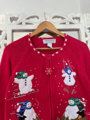 Tiara Embroidered Christmas Sweater-Bust 44