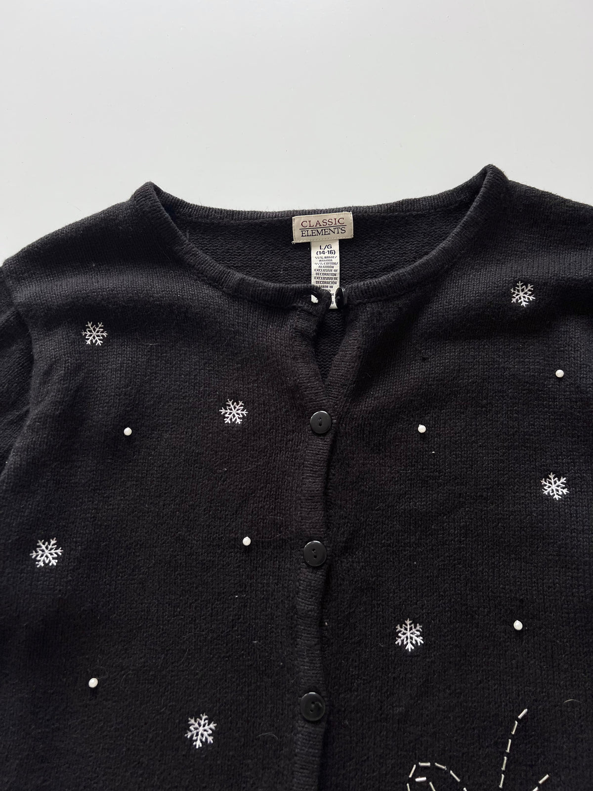 Classic Elements Christmas Embroidered Cardigan Sweater-Bust 46
