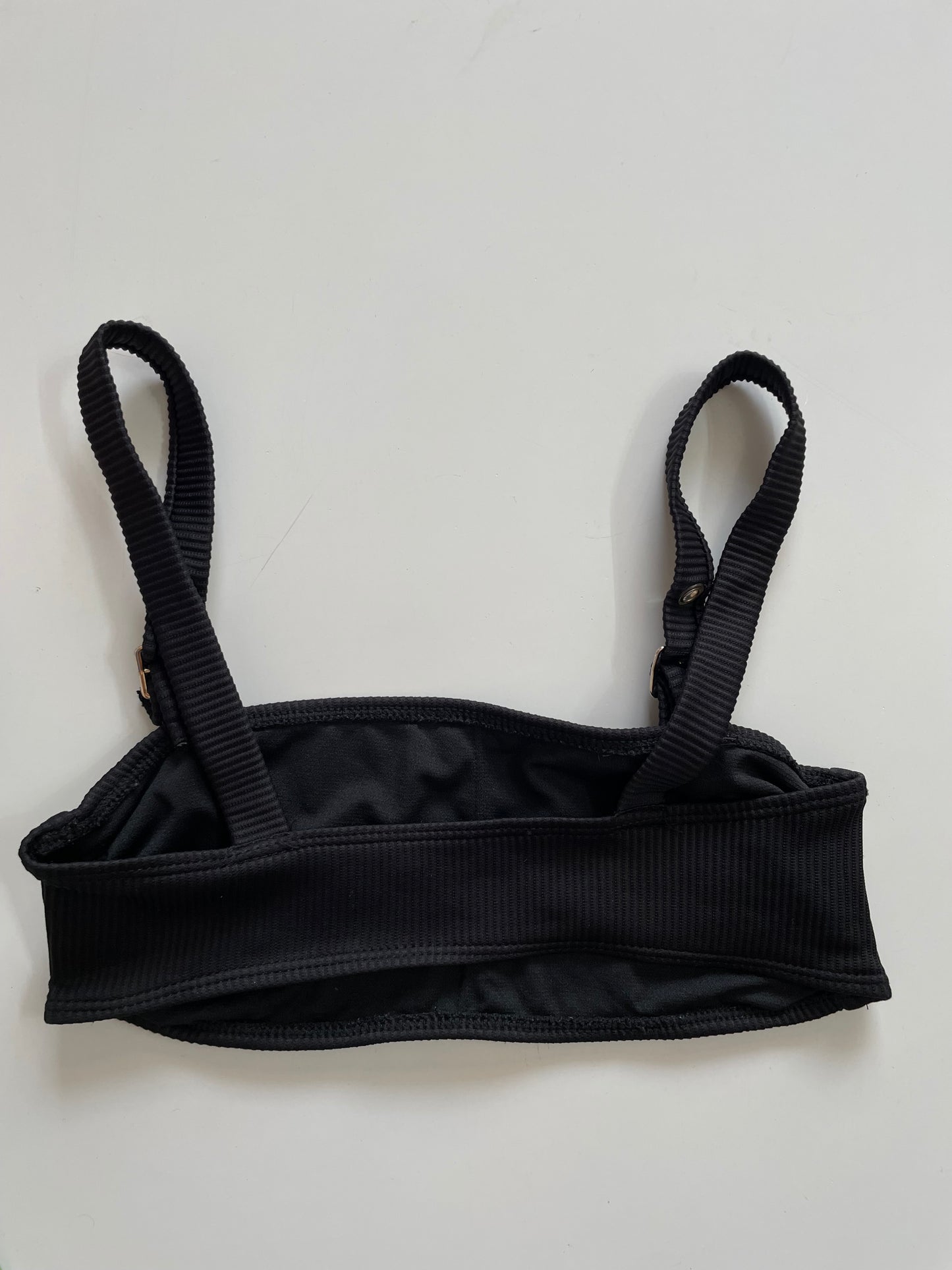 PRIMARK SOFT BLACK BIKINI TOP - BUST 30 TO 32